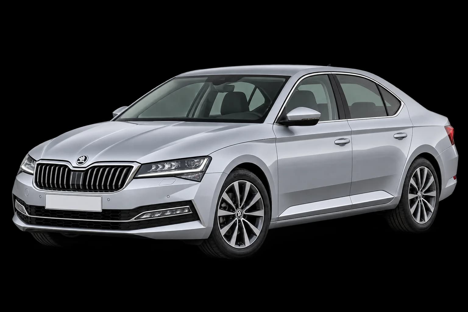 Škoda Superb – ilustrační vizualizace na průhledném pozadí
